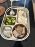 licheers兒童餐盤(pán)幼兒園寶寶不銹鋼餐盤(pán)小學(xué)生吃飯喝湯輔食餐具五格分餐盤(pán) 曬單實(shí)拍圖