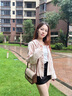 CinvaiKrose包包女包2025年新款斜挎包女士單肩包小方包媽媽包教師節禮物生日 卡其配棕【生日禮物可代寫(xiě)賀卡】 曬單實(shí)拍圖