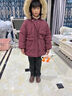 G.DUCKKIDS女童棉服派克服2025新款冬裝兒童加絨加厚外套棉襖洋氣冬季棉衣潮 磚紅色(過(guò)冬款) 140 (建議身高130-140) 曬單實(shí)拍圖