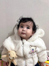 G.DUCKKIDS小黃鴨兒童外套秋冬防寒保暖棉服加厚寶寶連帽棉襖 白色 73CM 曬單實拍圖