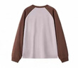 森馬（Semir）長(cháng)袖T恤女中長(cháng)款寬松字母圓領(lǐng)衣服秋潮流復古撞色插肩袖上衣 紅咖色調00365 XL 曬單實(shí)拍圖