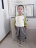 歐孕（OUYUN）女童褲子春秋款男童衛(wèi)褲2024新款兒童休閑運動褲寶寶百搭長褲 灰(抗起球 防靜電 抗縮水) 110cm 【建議身高 106cm-115cm】 曬單實拍圖