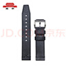 北京 （BEIJING）手表 表帶 黑色牛皮表帶20mm 曬單實(shí)拍圖