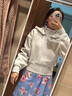 lululemon丨Plush Fleece 女士拉絨可拆卸連帽夾克 LW3IWKS 雜色超淺灰 M /8 曬單實(shí)拍圖