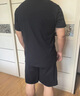 FILA 斐樂(lè)官方男裝針織短袖衫2025秋新款健身運(yùn)動(dòng)基礎(chǔ)防曬涼感T恤 深黑-BK M 170/92A/M 曬單實(shí)拍圖