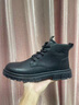 IYUZ輕奢男鞋2026新款真皮中幫馬丁靴男品牌復古工裝英倫風(fēng)增高休閑鞋 黑色【正品男鞋】 42 曬單實(shí)拍圖