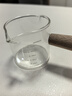 玻璃小奶盅帶刻度帶木手柄奶杯木柄奶盅司濃縮咖啡萃取量杯咖啡杯 雙嘴 曬單實(shí)拍圖