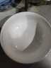 華青格家用大號湯碗釉下彩浮雕萊茵漸變8英寸純白陶瓷碗 曬單實(shí)拍圖