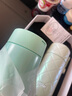 膳魔師（THERMOS）保溫杯女士美甲杯不銹鋼杯子學(xué)生水杯禮盒裝生日禮物 翡翠 350ml 【杯套禮盒款】 曬單實(shí)拍圖