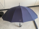 天堂 雙人雨傘直柄 大號半自動(dòng)雨傘16骨加固抗風(fēng)拒水 黛藍色 曬單實(shí)拍圖