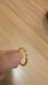行金銀中黃金戒指女足金999幾何女戒3D硬金素金戒子送女友圣誕節(jié)禮物 克重約1g  多退少補 15號 曬單實拍圖