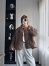 Teenie Weenie【趙露思同款】小熊女裝棉服2025秋季新款焦點(diǎn)巴恩夾克外套 深棕色 M 曬單實(shí)拍圖