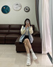星期六（St&Sat）品牌小白鞋女款2025新款春秋厚底小個(gè)子增高休閑板鞋學(xué)生運動(dòng)鞋子 香檳 38 曬單實(shí)拍圖
