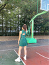 天使季節無(wú)袖網(wǎng)球裙絕美連衣裙女2025新款羽毛球服夏運動(dòng)裙子套裝 琉璃綠 （新色 送打底褲） M 曬單實(shí)拍圖
