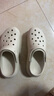 卡駱馳crocs檀健次同款經典泡芙洞洞鞋百舒適男沙灘鞋女鞋休閑鞋|207521 骨白色-2Y2(含智必星) 37 (230mm) 38 曬單實拍圖