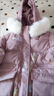 G.DUCKKIDS女童羽絨服中長(cháng)款加厚冬裝新款中大童女孩洋氣小學(xué)生兒童外套免洗 桃粉 130cm 曬單實(shí)拍圖
