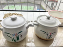 砂鍋煲家用耐高溫干燒不裂陶瓷燉湯鍋燃?xì)饷簹庠顚Ｓ渺覝冲佂哽?【升級(jí)加厚】手繪白蘭花砂鍋 6L 曬單實(shí)拍圖