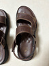 駱駝（CAMEL）男士涼鞋牛皮革兩穿商務(wù)涼拖鞋 G14M211623 棕色 42  曬單實(shí)拍圖