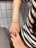 中國黃金（CHINA GOLD）黃金手鏈女足金星星手鏈轉(zhuǎn)運珠首飾七夕情人節(jié)生日禮物送女友老婆 怦然心動手鏈【刻字代寫賀卡】約4g 曬單實拍圖