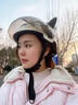 齊選國標3C認證電動(dòng)車(chē)頭盔摩托車(chē)男女四季防曬半盔齊選X帝狼聯(lián)合出品 3C贈雙鏡片款【白色小熊旋鈕款】 曬單實(shí)拍圖