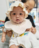 貝娜茜嬰兒帽子春秋季寶寶遮陽(yáng)帽嬰幼兒漁夫帽女公主帽護耳帽保暖新款小 郁金香-米色 0-6個(gè)月（38-43CM） 曬單實(shí)拍圖