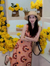樂(lè )卡利海邊沙灘裙連衣裙吊帶女夏季長(cháng)裙子度假氛圍海島旅游穿搭波西米亞 橘色V領(lǐng)印花吊帶長(cháng)裙 M 90-105斤 曬單實(shí)拍圖