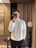 金洋船中高領(lǐng)毛衣男2025秋冬爆款男士毛衣加絨加厚寬松保暖針織衫 369高領(lǐng)毛衣-深灰 2XL -建議【150-165斤】左右 曬單實(shí)拍圖