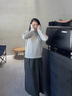 Teenie Weenie【綿羊毛+山羊絨】小熊四季絞花針織衫25秋保暖毛衣 灰色 S 曬單實(shí)拍圖