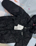 雪中飛【壓膠工藝】?jì)和鸾q服新款男女童秋冬季輕薄保暖外套 黑色 130 曬單實(shí)拍圖