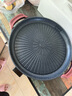 聚燴王麥飯石烤肉盤(pán)電烤盤(pán)電燒烤爐家用無(wú)煙烤涮火鍋燒烤一體鍋野餐用品 42cm麥飯石帶蓋圓型烤盤(pán) 曬單實(shí)拍圖