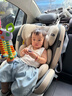 貝倍適（BAYBETSS）兒童安全座椅汽車用0-4-12歲寶寶360度旋轉(zhuǎn)嬰兒車載坐椅ISOFIX 米灰色【遮陽棚+上拉帶+側(cè)保護(hù)】 曬單實(shí)拍圖