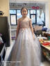 思妙星高定花童婚禮小女孩女童生日晚禮服主持人兒童公主裙鋼琴演出服夏 藍色長(cháng)款 130 曬單實(shí)拍圖