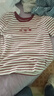 百圖betu女裝2025夏季新款T恤撞色領(lǐng)邊意趣圖案條紋棉感短袖女2503X05 紅白條 S 曬單實(shí)拍圖
