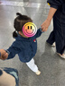 幼歌（YOUGE）嬰幼兒萌趣保暖寬松連帽外套舒適柔軟細膩不掉色牛仔衣 牛仔藍 100 cm 曬單實拍圖