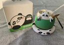 阿貍的愛(ài)熊貓茶咖杯教師節禮物女老師男生生日禮物女男生杯子伴手禮馬克杯 陶瓷杯子高顏值茶水分離杯墊勺子 送老外員工同事退休紀念品定制 曬單實(shí)拍圖