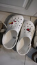 crocs卡駱馳貝雅洞洞鞋沙灘鞋|10126 白色-100 36/37(220mm)  曬單實(shí)拍圖