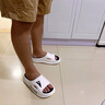 利達(dá)妮（TZLDN）踩屎感拖鞋男士外穿運(yùn)動(dòng)潮流室內(nèi)家居防滑防臭厚底戶外涼拖鞋夏季 白極黑 42-43 【適合41-42碼】 曬單實(shí)拍圖
