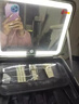 ROWILUX德國品質(zhì)化妝包大容量女2025新款便攜分區LED帶鏡旅行美妝包 經(jīng)典黑[加大斜紋pu] 31.5*24*12cm 曬單實(shí)拍圖