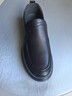 蜘蛛王休閑皮鞋男款2025新款真皮中老年男鞋一腳蹬軟底爸爸鞋男款076-10 黑色 單層 40 (250mm) 曬單實(shí)拍圖