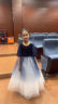 迪牧歐小女孩公主裙女童表演晚禮服中大童兒童主持人鋼琴演奏樂(lè )團表演服 v領(lǐng)中袖 110 曬單實(shí)拍圖