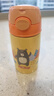 Nuby努比兒童保溫杯帶吸管便攜水壺小學(xué)生吸管杯黃色小熊 300ml 曬單實(shí)拍圖