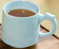 昌南茶杯 景德鎮(zhèn)陶瓷雕刻茶水分離泡水杯帶蓋茶具辦公室杯子 龍頭蘭花 曬單實(shí)拍圖