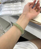 京鑒青海料和田玉湖水綠手鐲老料晴水細條女玉鐲少女旺夫玉鐲青玉玉石 內(nèi)徑52mm 曬單實拍圖