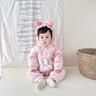 班喜迪【三防】嬰兒羽絨服連體衣冬季寶寶衣服白鴨絨連帽外出服秋冬爬服 粉色 80 曬單實(shí)拍圖