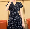 moussy女裝新品法式度假風(fēng)不規(guī)則茶歇裙連衣裙028ISZ30-3031 020黑色 均碼 曬單實(shí)拍圖