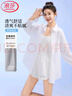 浪莎休閑防曬襯衫外套女夏2025新款防紫外線(xiàn)純色寬松韓版微透薄紗襯衣 曬單實(shí)拍圖