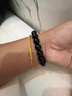潮之夢(mèng)黑瑪瑙手串男士水晶黑色瑪瑙串珠玉髓手鏈女款素圈小珠子單圈配飾 珠徑-16mm(大氣男款)-黑瑪瑙 曬單實(shí)拍圖