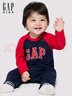GAP嬰兒2025秋季新款棉質(zhì)logo小熊印花一體式連體衣兒童裝805354 曬單實(shí)拍圖