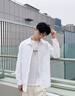 名創(chuàng)優(yōu)品（MINISO）男生襯衫夏季防曬冰絲涼感薄款襯衣青少年秋季日系淺色長(zhǎng)袖上衣男 【冰絲防曬襯衫】杏色(空白) XL 180(體重140-160斤) 曬單實(shí)拍圖