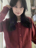 卡汐沐 開衫毛衣女針織衫女2025新款春秋女裝假兩件毛衣女氣質(zhì)上衣女 假兩件蝴蝶結毛衣【紅色】 均碼 （建議115斤以內(nèi)） 曬單實拍圖